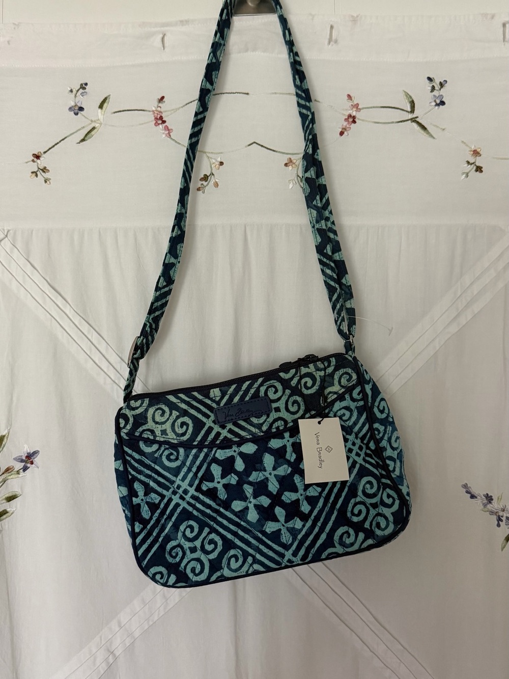 Vera Bradley Teal & Navy Patterned Crossbody